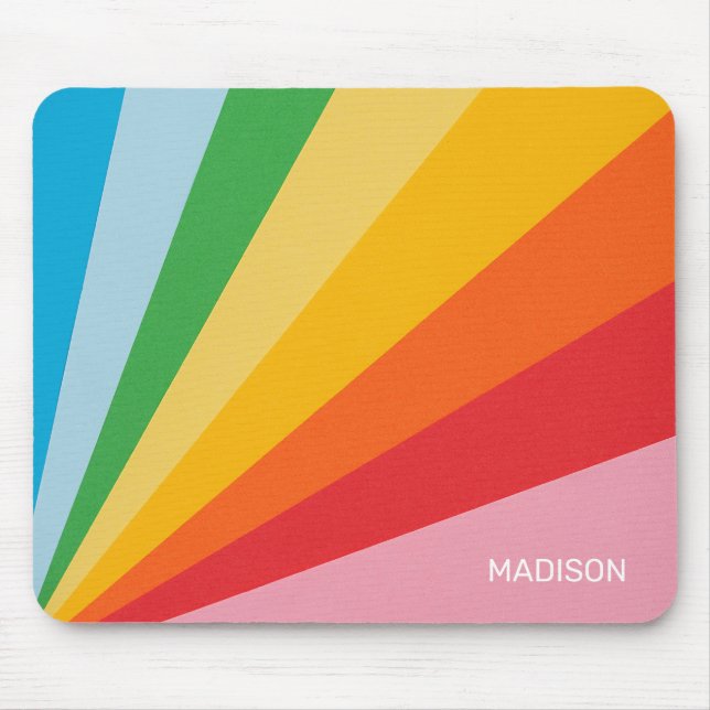 Individuelle Name-Rainbow-Farben Mousepad (Vorne)