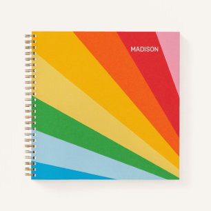 Individuelle Name-Rainbow-Farben Notizbuch