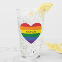Individuelle Name Rainbow Heart