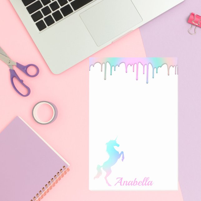 Individuelle Name Rainbow Holographic Tropfens Uni Post-it Klebezettel (Von Creator hochgeladen)