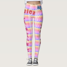 Individuelle Name Rainbow Leggings