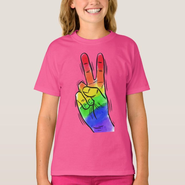 Individuelle Name Rainbow Peace Shirts & Jacken (Vorderseite)