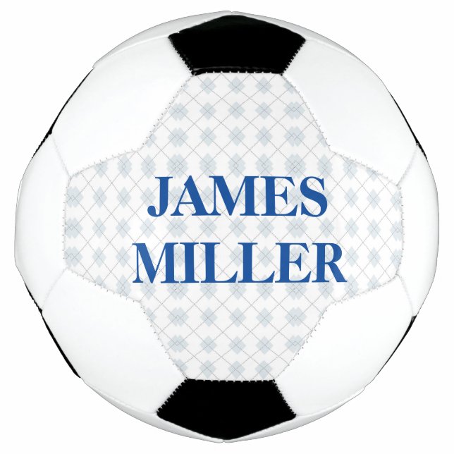 individuelle Name-Rautenmuster Fußball (Vorderseite)