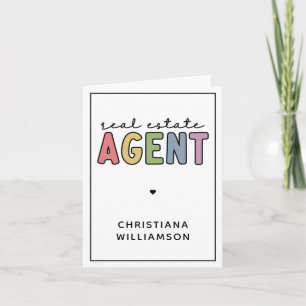 Individuelle Name Real Anwesen Agent Geschenke v Karte
