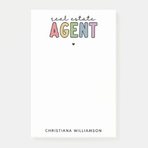 Individuelle Name Real Anwesen Agent Geschenke v Post-it Klebezettel
