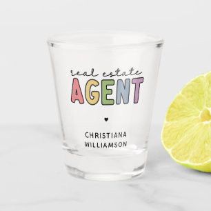 Individuelle Name Real Anwesen Agent Geschenke v Schnapsglas