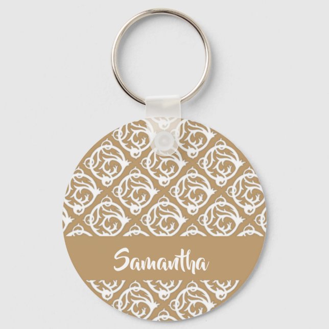 Individuelle Name-Reben Schlüsselanhänger (Vorderseite)