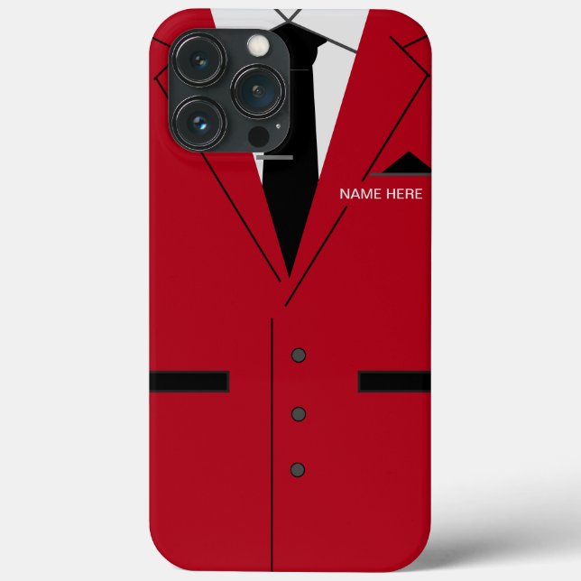 Individuelle Name Red Anzug Necktie Fun Case-Mate iPhone Hülle (Rückseite)