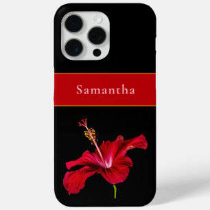Individuelle Name Red Hibisken Blume Side Tropical Case-Mate iPhone Hülle