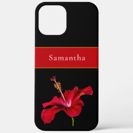 Individuelle Name Red Hibisken Blume Side Tropical Case-Mate iPhone Hülle