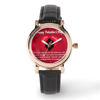 Individuelle Name Red Valentine Armbanduhr
