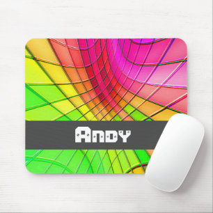 Individuelle Name-Regenbogenblöcke Mousepad