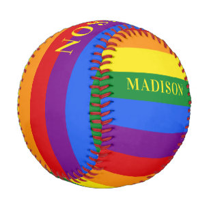 individuelle Name-Regenbogenfahne-Baseball Baseball