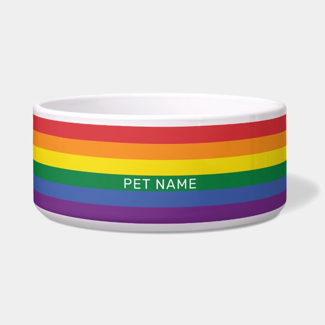 Individuelle Name-Regenbogenflagge Napf (Vorderseite)