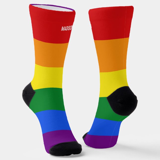 Individuelle Name-Regenbogenforelle Socken (Gewinkelt)