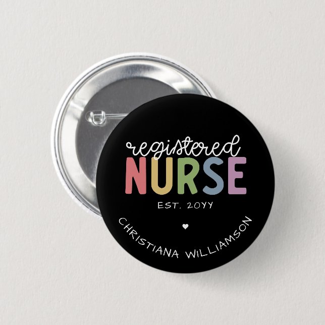 Individuelle Name Registriert Krankenversicherung  Button (Vorne & Hinten)