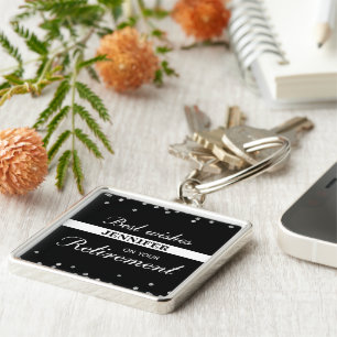 Individuelle Name, Rentenerwerb Glückwunsch Schwar Schlüsselanhänger