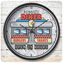 Individuelle Name Retro 50er Diner Sign Fifties At