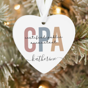 Individuelle Name Retro CPA zertifizierter öffentl Ornament