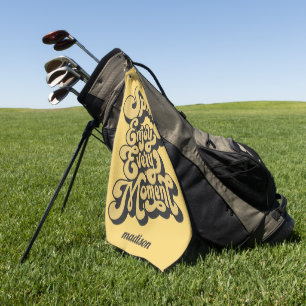 Individuelle Name Retro "Free Spirit" Golfhandtuch
