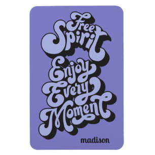 Individuelle Name Retro "Free Spirit" Magnet