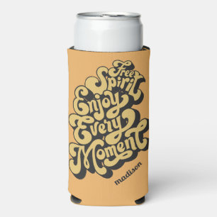 Individuelle Name Retro "Free Spirit" Selters Dosenkühler