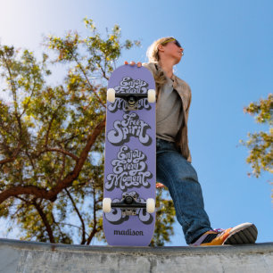 Individuelle Name Retro "Free Spirit" Skateboard