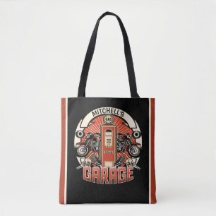 Individuelle Name Retro Gaspumpe Motorradfahrer Ga