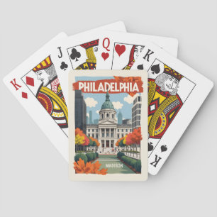 Individuelle Name Retro Philadelphia Spielkarten