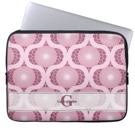 Individuelle Name Retro Radiant Dusky Rose Dot Man Laptopschutzhülle