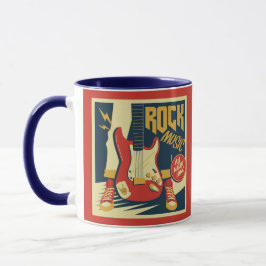 Individuelle Name Retro Rock Tasse