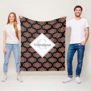 Individuelle Name Retro Safari Sunset Bohemisch Ma Fleecedecke