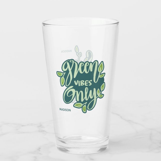 Individuelle Name Rette die Erde Glas (Rückseite)