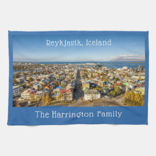 Individuelle Name Reykjavik Island Geschirrtuch