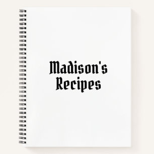 Individuelle Name Rezept Buchen Muttertag Geburtst Notizbuch