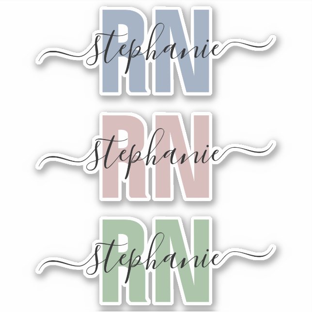Individuelle Name RN Eingetragene Krankenversicher Aufkleber (Vorderseite)