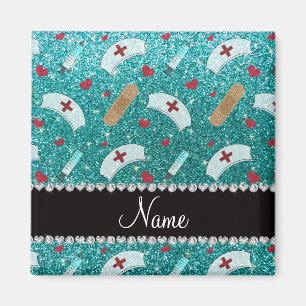 Individuelle Name Robin Blau Glitzer Krankenschwes Magnet