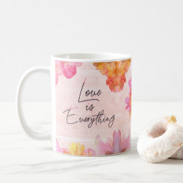 Individuelle Name Rosa Blumenfarbe Kaffeetasse