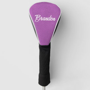 Individuelle Name rosa Leder Golf Headcover