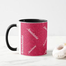 Individuelle Name rosa mädchenmodernes Muster Tasse