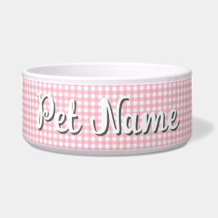 Individuelle Name Rosa Schachbrett Schachtel Napf