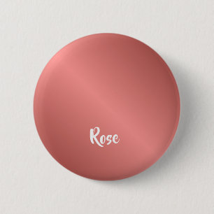 Individuelle Name Rose Gold Button