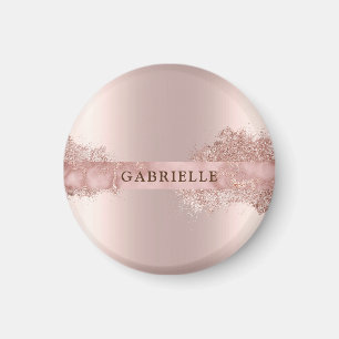 Individuelle Name Rose Gold Glitzer Imitat Magnet