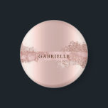 Individuelle Name Rose Gold Glitzer Imitate Folie  Magnet<br><div class="desc">Individuelle Name Rose Gold Glitzer Imitate Folie Rosa Magnet</div>