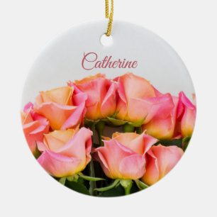 Individuelle Name Rose Keramik Ornament
