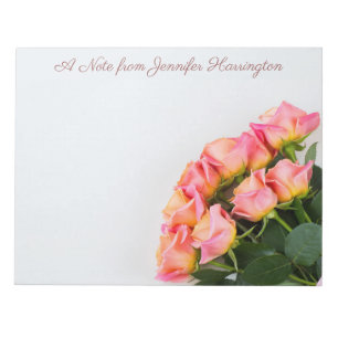 Individuelle Name-Rose Notizblock