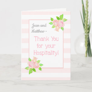 individuelle Name Rose Vielen Dank für Ihre Gastfr Dankeskarte