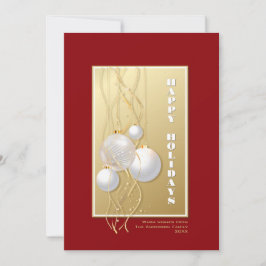 Individuelle Name Rot und Gold Feiertage Gruß Feiertagskarte