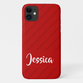 Individuelle Name roter diagonaler Kunststoff text Case-Mate iPhone Hülle