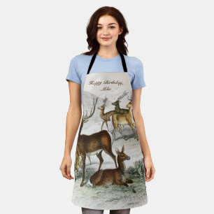 individuelle Name Roter Hirschhaar, Hind, Roebuck, Schürze